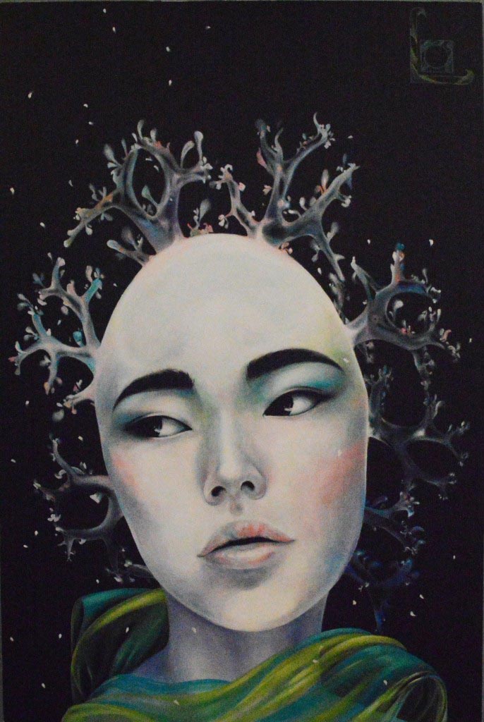 Cnidaria - Hominide Project -2013 - 150x100 cm - oil on canvas