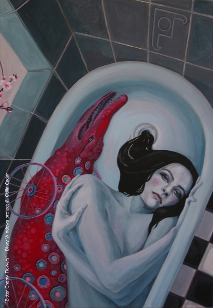 Bitter Cherry Flowers - Diary Windows project 