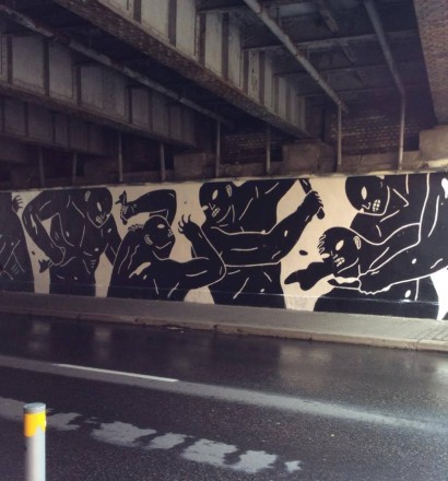 Cleon Peterson - work in progress for Katowice Street Art Festival
