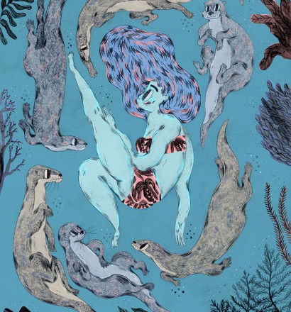 Swimming with Otters