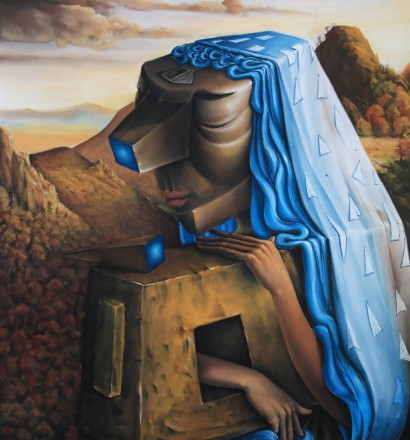 F. Moldovan - Gaya 3D, pastel on paper, 150x120 cm, 2015