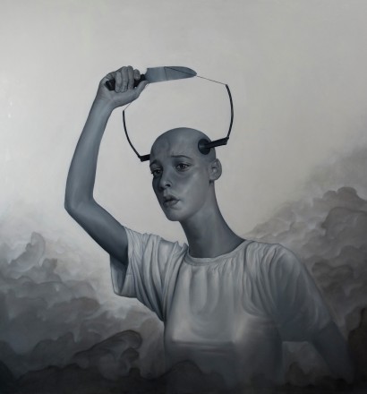 Constantine Lianos - Cutting the equilibrium, 190 x 180 cm, oil on canvas