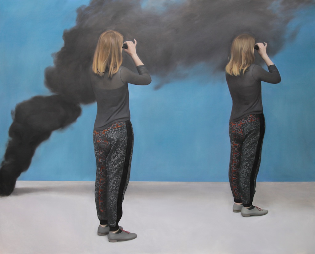 Xue Ruozhe - A Continous Look 持续的观看 200 x 250 cm, oil on linen, 2015