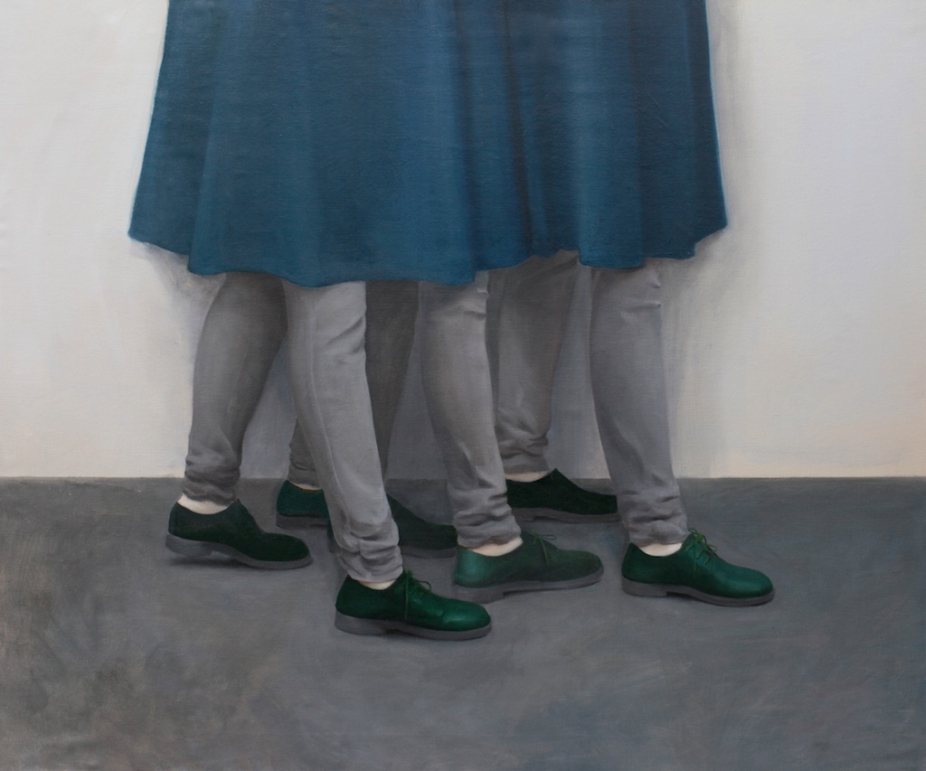 Xue Ruozhe - Left Footed 左撇子 120x100cm, oil on canvas, 2014