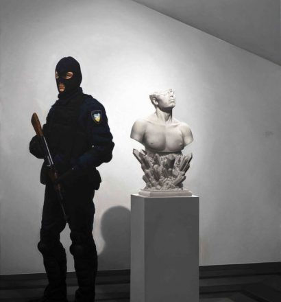 Kepa Garraza - Aggression 7, Pinchuk Art Center. Oil on canvas, 200 x 150 cm, 2016